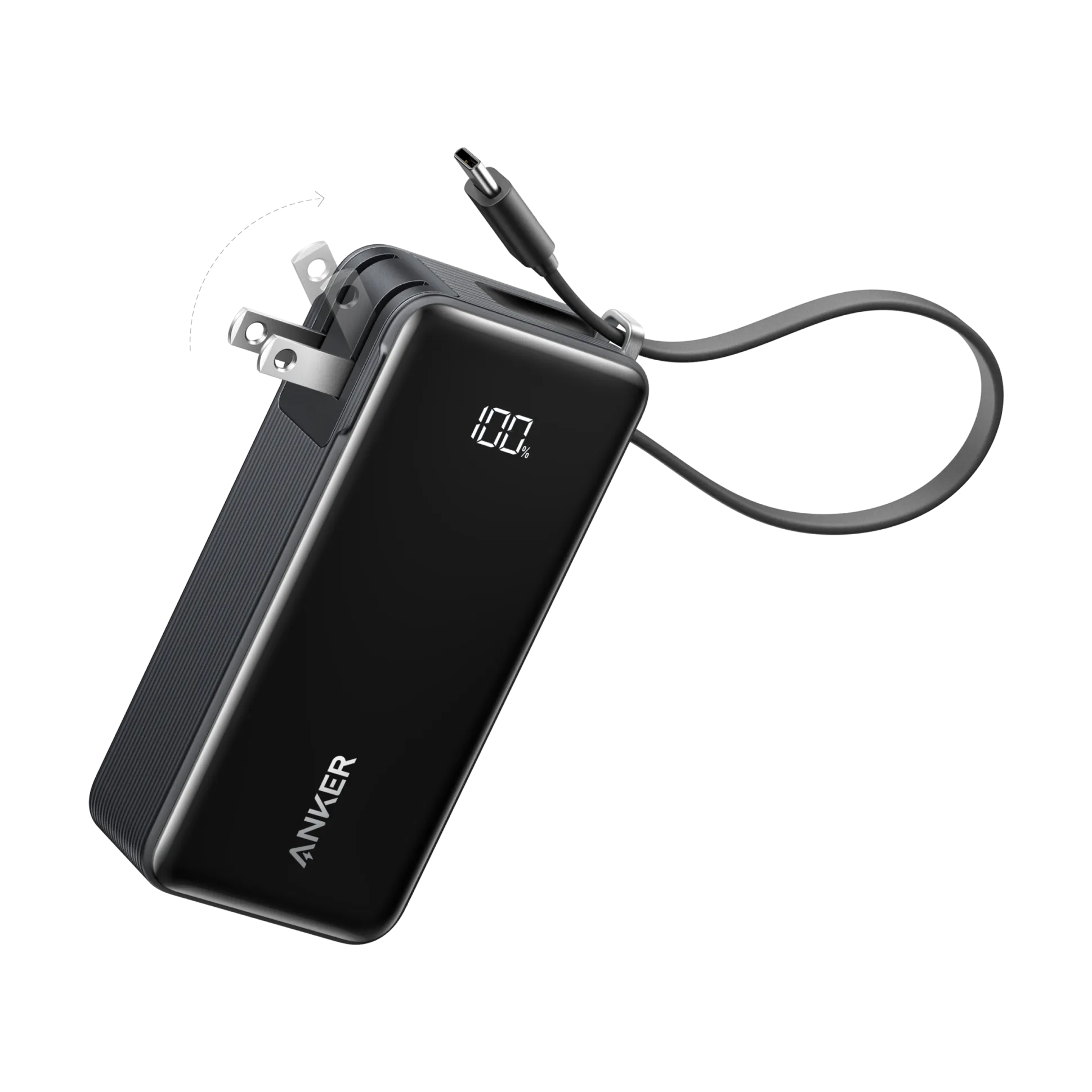 Anker Power Bank (10K, Fusion, Built-In USB-C Cable)and Anker Nano Charger (20W)