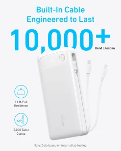 Anker Power Bank (20K, 87W, Built-In USB-C Cable)