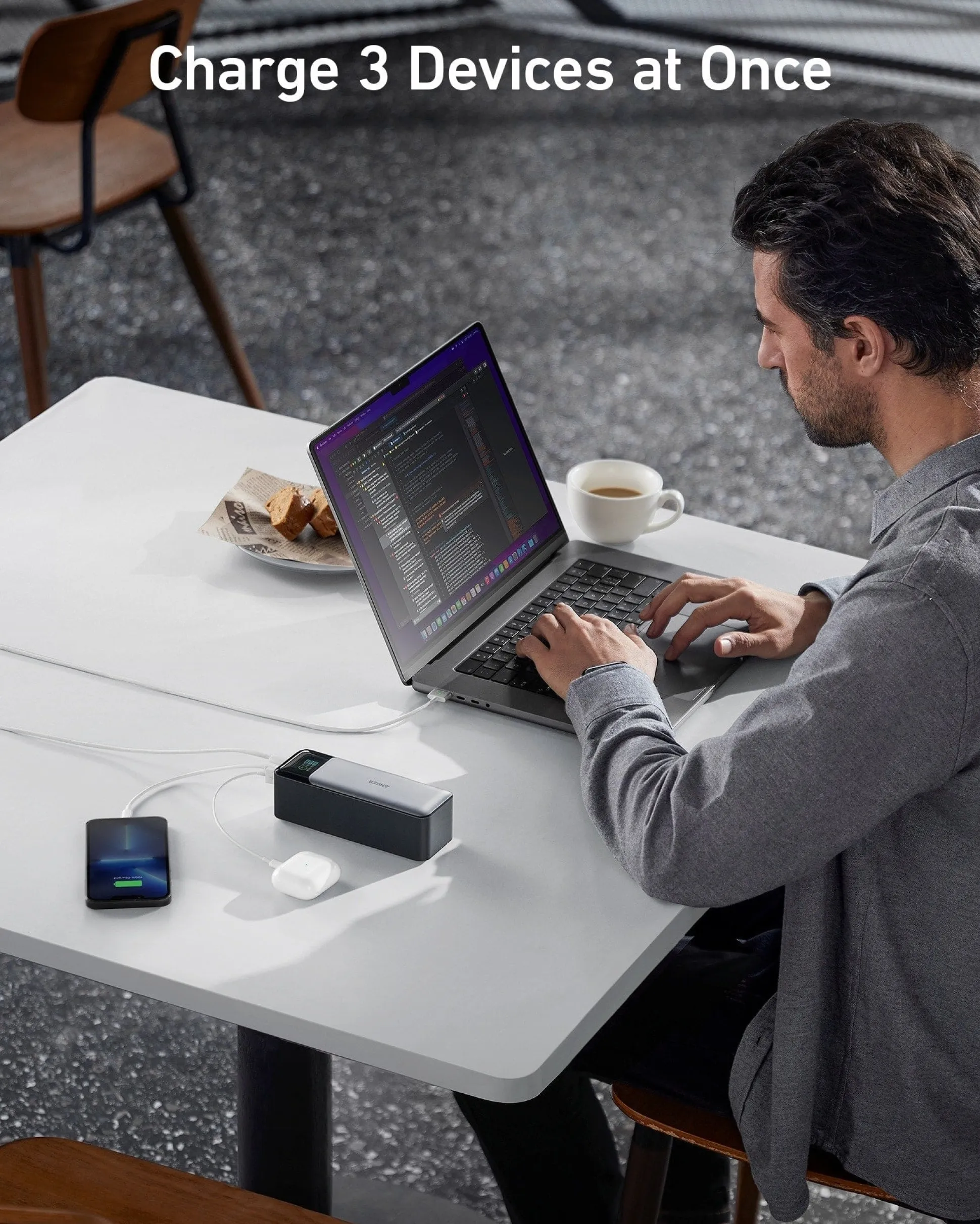 Anker 737 Power Bank (PowerCore 24K) and Anker Nano Charger (70W, 3 Ports)