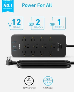 Anker 351 Power Strip, 2-pack