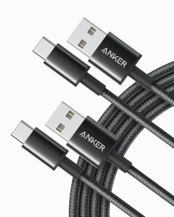 Anker Premium Nylon USB-C to USB-A Cable (2-Pack)