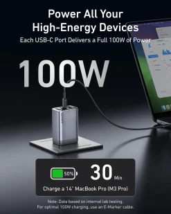 Anker Prime Charger (100W, 3 Ports, GaN)