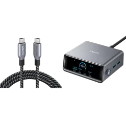 Anker Prime Charger (250W, 6 Ports, GaNPrime) with USB-C to USB-C Cable (240W)
