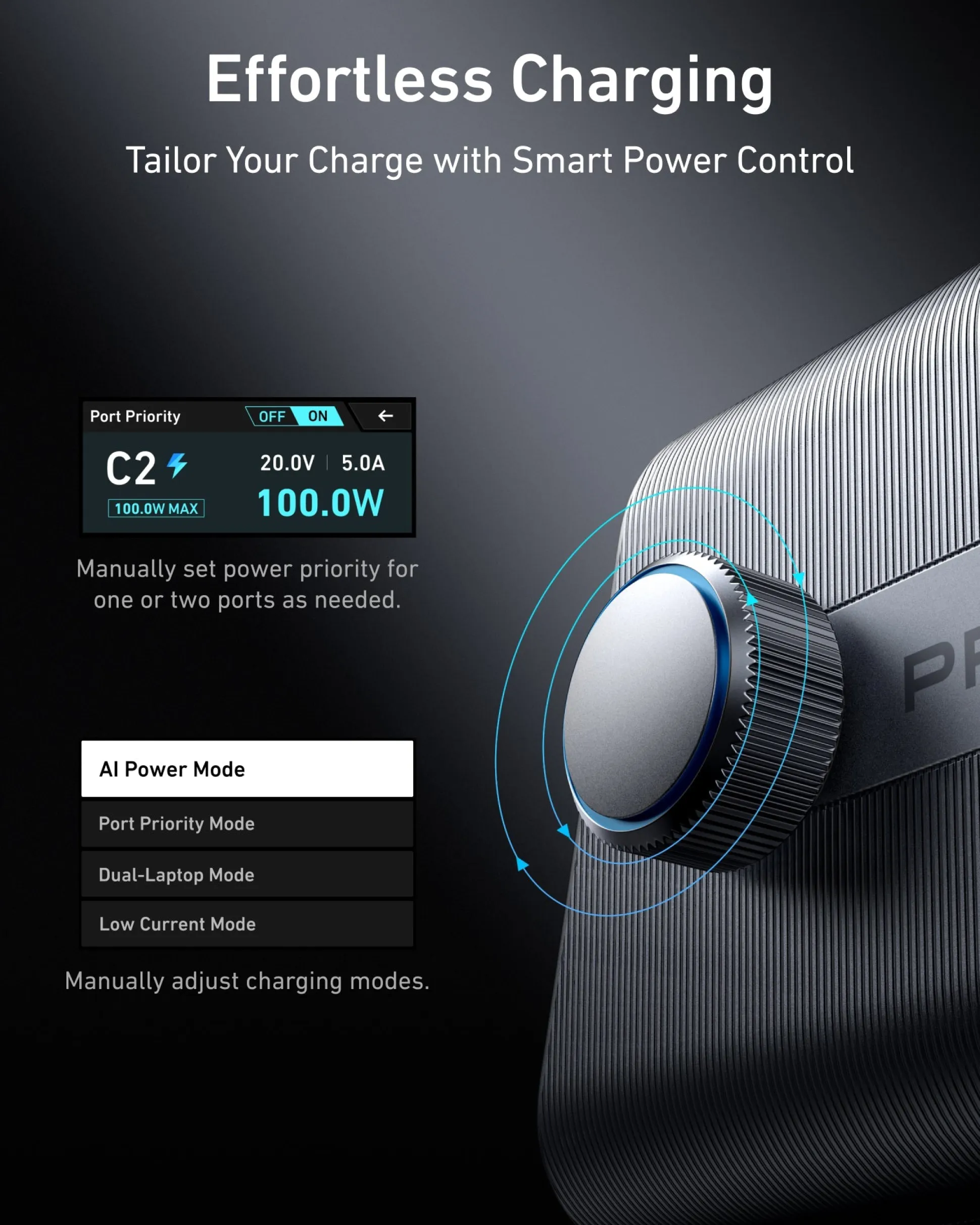 Anker Prime Charger (250W, 6 Ports, GaNPrime) with USB-C to USB-C Cable (240W)