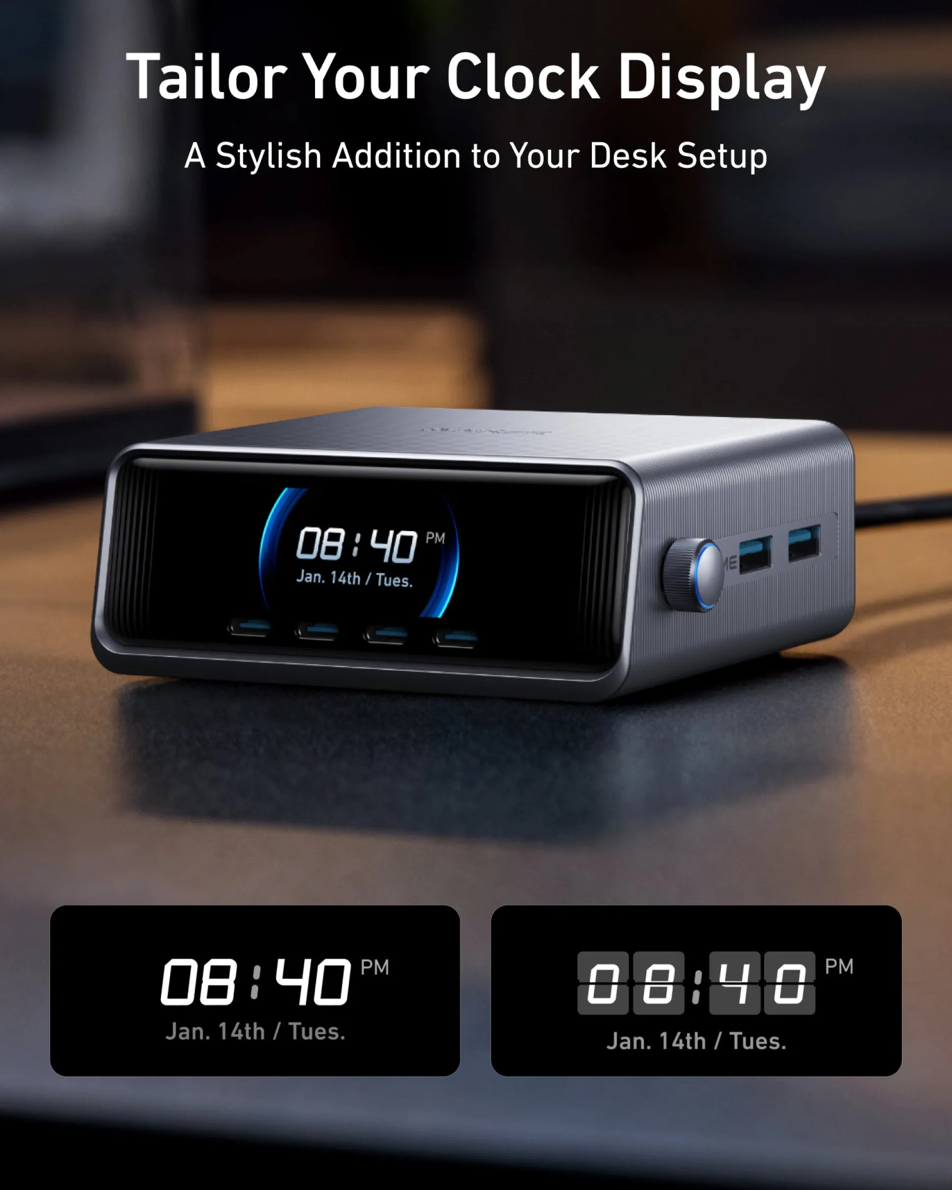 Anker Prime Charger (250W, 6 Ports, GaNPrime) with USB-C to USB-C Cable (240W)