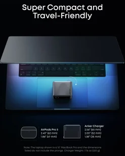 Anker Prime Charger (160W, 3 Ports, Smart Display)