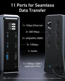 Anker Prime Charging Docking Station with 240W USB-C to USB-C Cable