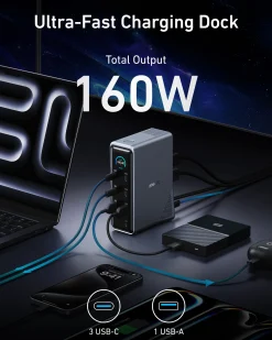 Anker Prime Charging Docking Station with 240W USB-C to USB-C Cable