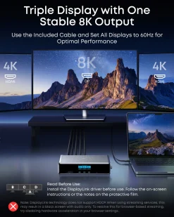 Anker Prime DL7400 Docking Station (14-in-1, Triple Display, DisplayLink)