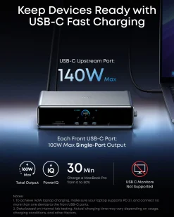 Anker Prime DL7400 Docking Station (14-in-1, Triple Display, DisplayLink)