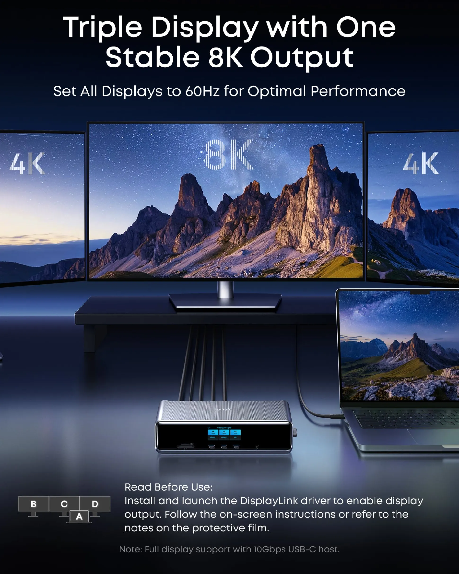 Anker Prime Docking Station (14-in-1, Triple Display, DisplayLink) with DL7400