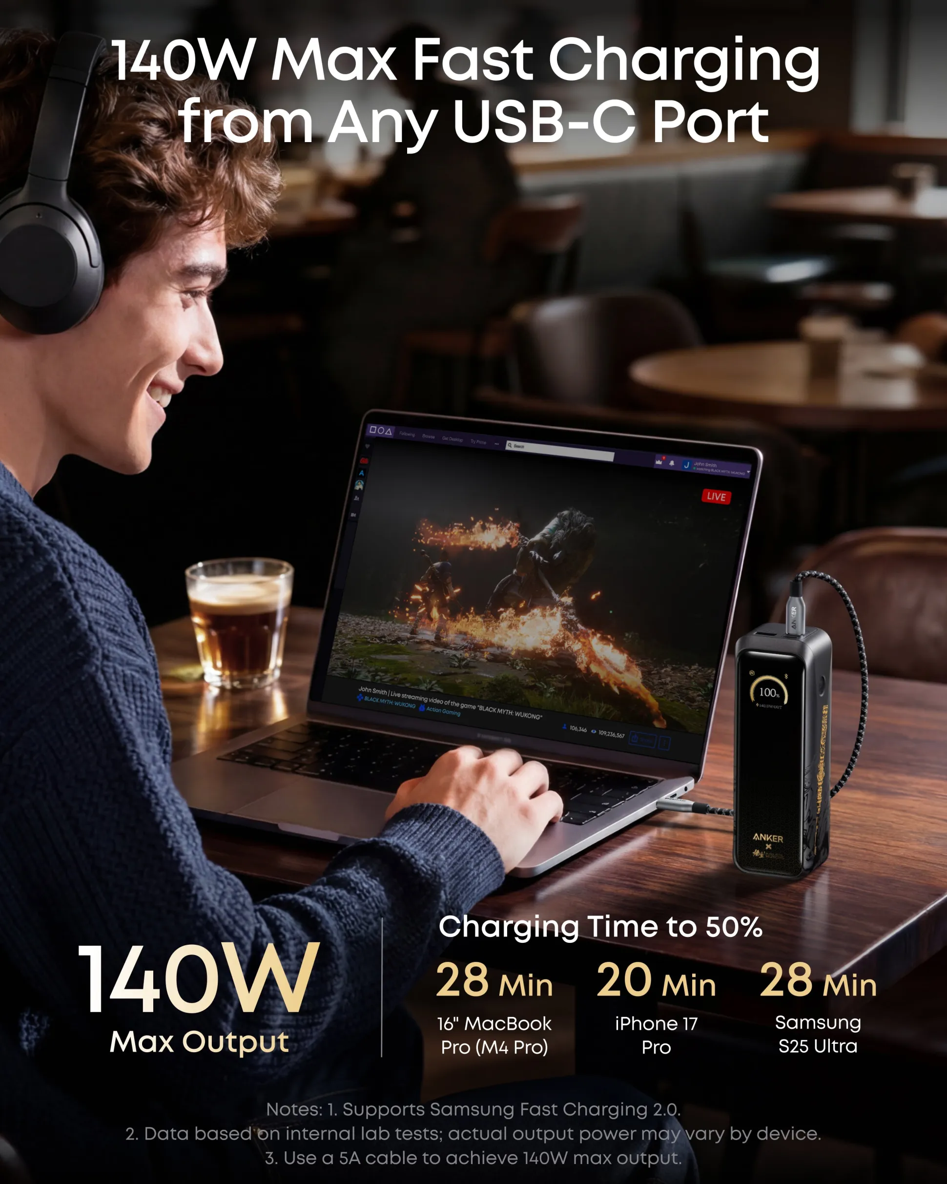 Anker Prime Power Bank (20K, 220W) Black Myth: Wukong Edition