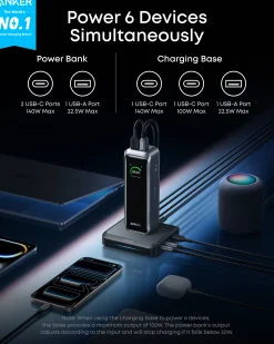 Anker Prime Power Bank (20K, 220W) with Charging Base