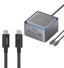 Anker Prime TB5 Docking Station (14-in-1, 8K, Thunderbolt 5 ) and Thunderbolt 5 Cable (3.3 ft, 80Gbps, 240W)