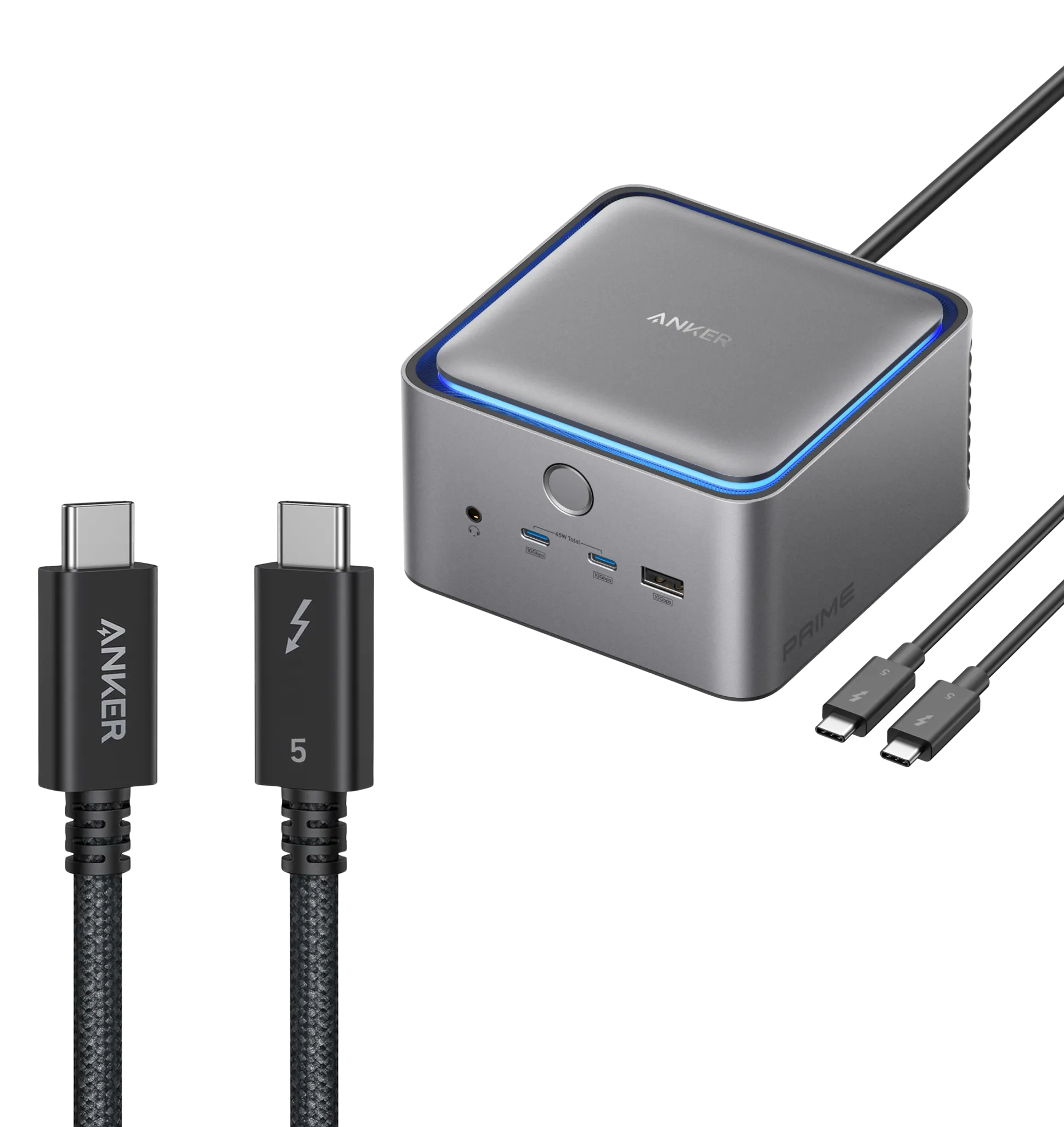 Anker Prime TB5 Docking Station (14-in-1, 8K, Thunderbolt 5 ) and Thunderbolt 5 Cable (3.3 ft, 80Gbps, 240W)