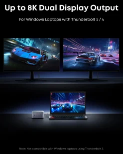 Anker Prime TB5 Docking Station (14-in-1, 8K, Thunderbolt 5 ) and Thunderbolt 5 Cable (3.3 ft, 80Gbps, 240W)