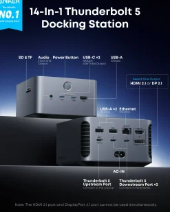 Anker Prime TB5 Docking Station (14-in-1, 8K, Thunderbolt 5)-boa