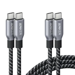 Anker Prime USB-C to USB-C Cable (240W, Upcycled-Braided, 2-Pack)