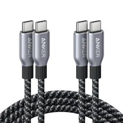 Anker Prime USB-C to USB-C Cable (240W, Upcycled-Braided, 2-Pack)