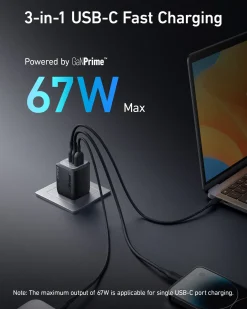 Anker Prime 67W GaN Wall Charger (3 Ports) 2-Pack