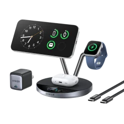 Anker Prime Wireless Charging Station (3-in-1, MagGo, AirCool, Dock Stand)