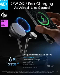 Anker Prime Wireless Charging Station (3-in-1, MagGo, AirCool, Dock Stand)