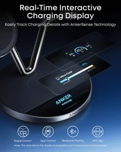 Anker Prime Wireless Charging Station (3-in-1, MagGo, AirCool, Dock Stand)