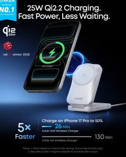 Anker Prime Wireless Charging Station (3-in-1, MagGo, AirCool, Foldable)