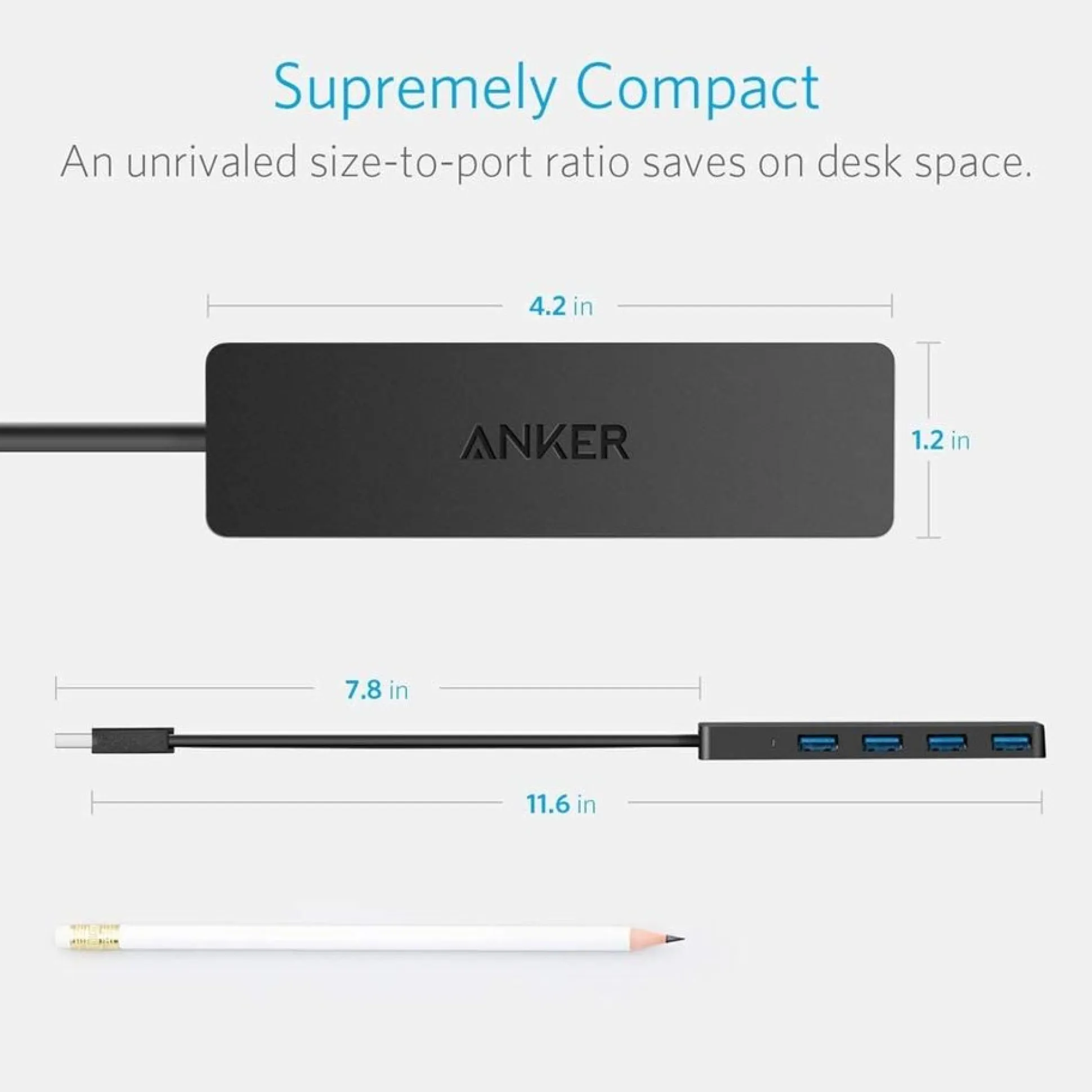 Anker Ultra Slim 4-Port USB 3.0 Data Hub