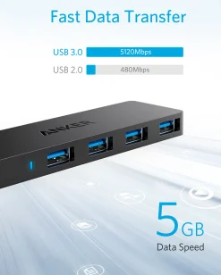 Anker Ultra Slim 4-Port USB 3.0 Data Hub
