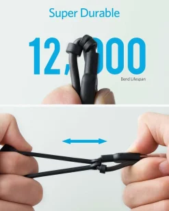 Anker 321 USB-A to Lightning Cable (3 ft 3-in-1)