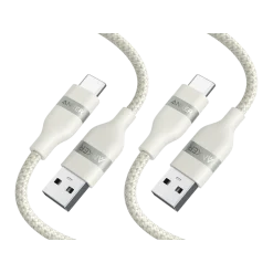 Anker USB-A to USB-C Cable (3 ft, Upcycled-Braided, 2 Pack）