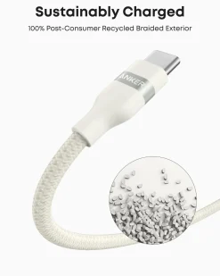 Anker USB-A to USB-C Cable (3 ft, Upcycled-Braided, 2 Pack)