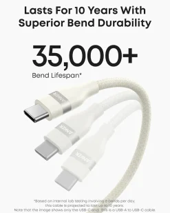 Anker USB-A to USB-C Cable (3 ft, Upcycled-Braided, 2 Pack)