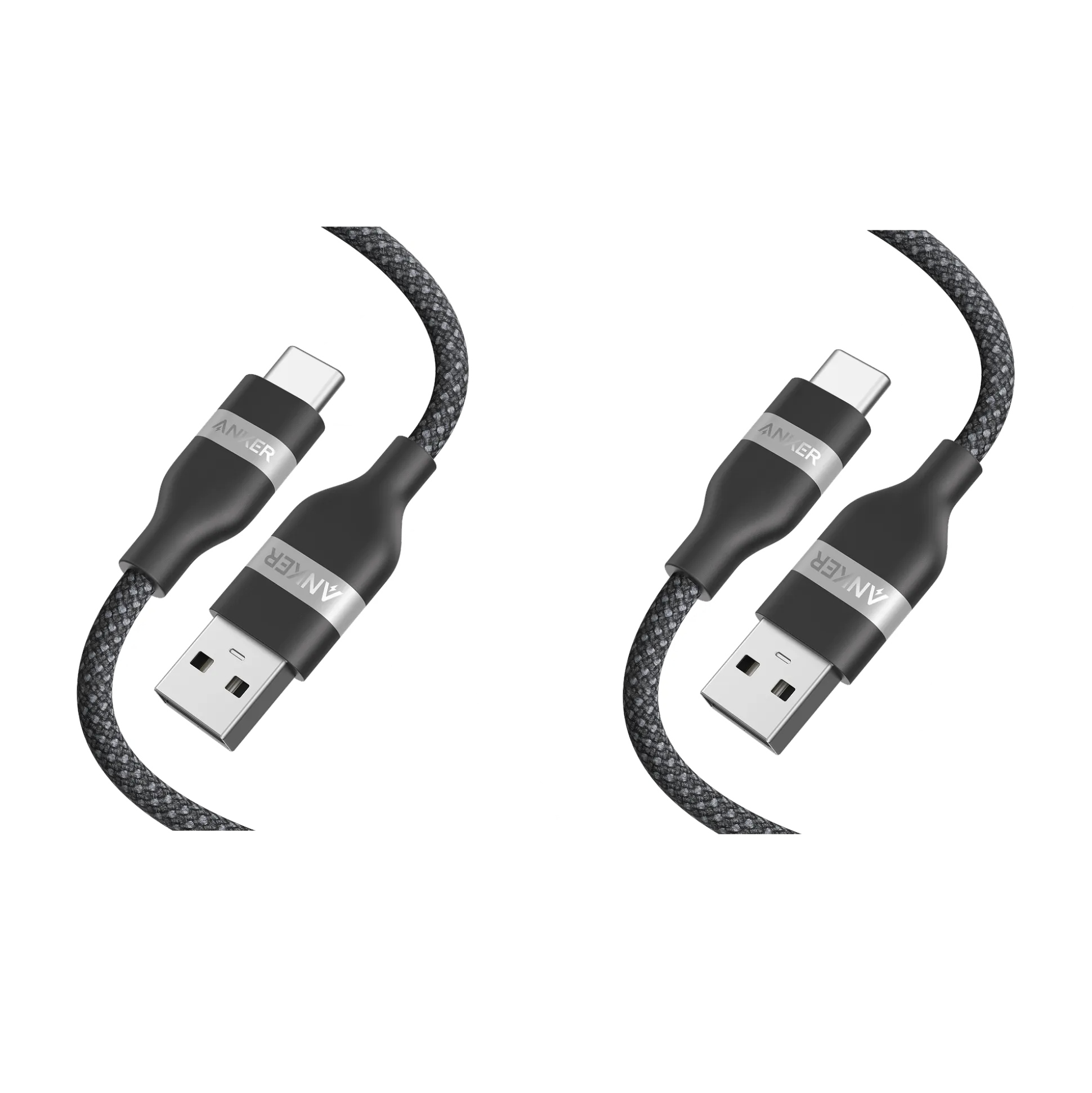 Anker USB-A to USB-C Cable (6 ft, Upcycled-Braided) 2-Pack