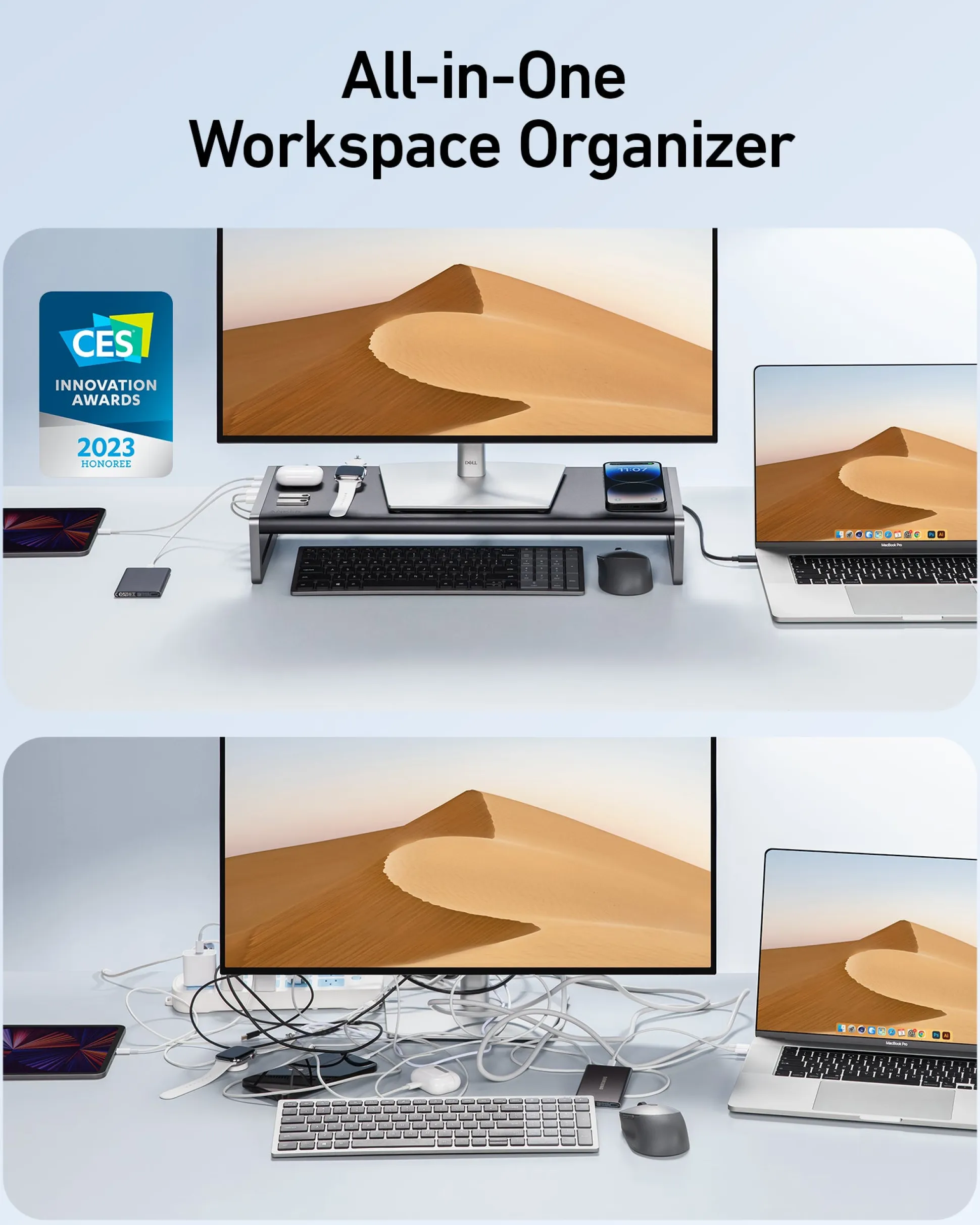 Anker 675 USB-C Docking Station (12-in-1, Monitor Stand, Wireless)