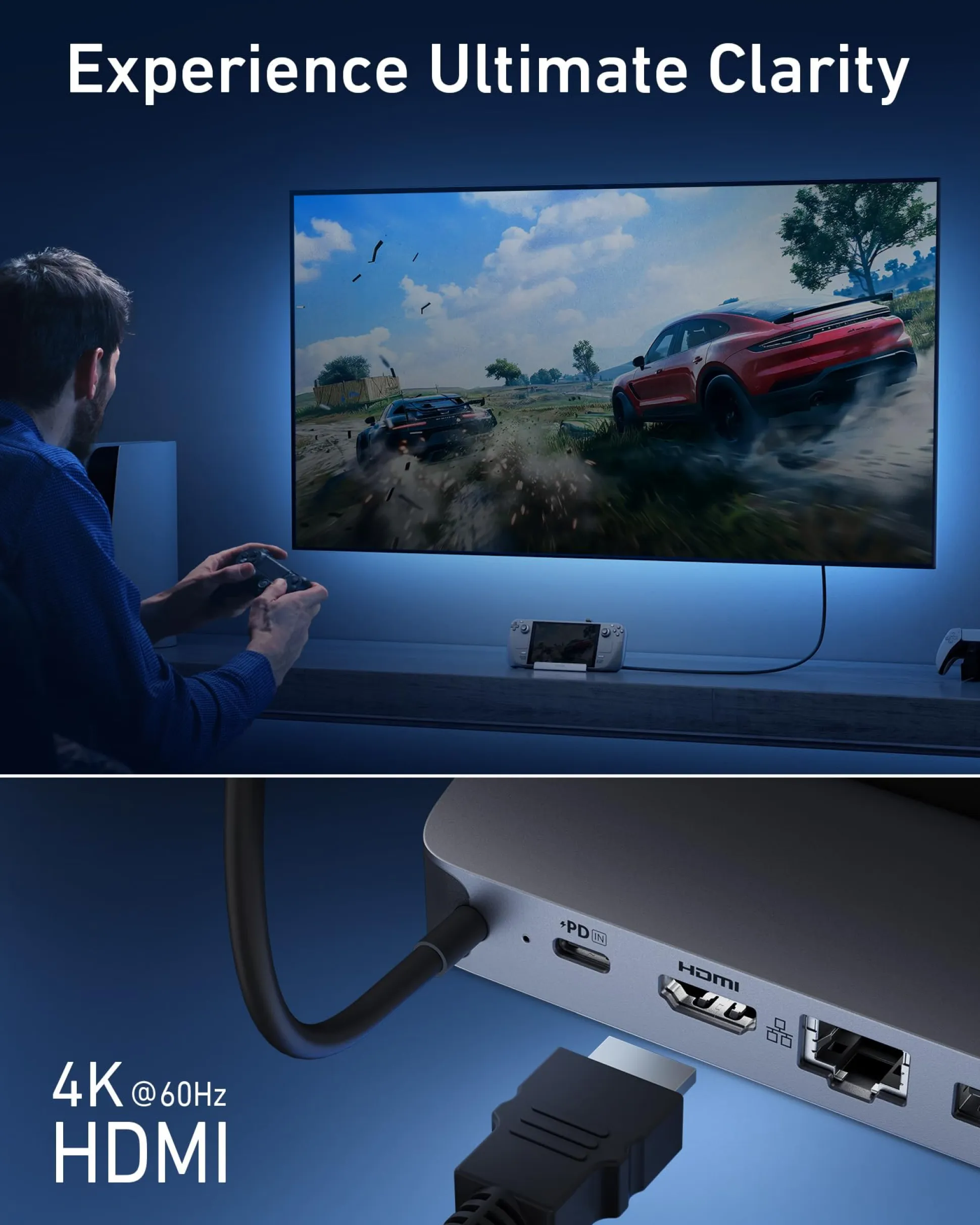 Anker USB-C Hub (6-in-1, For Handheld Game Console)