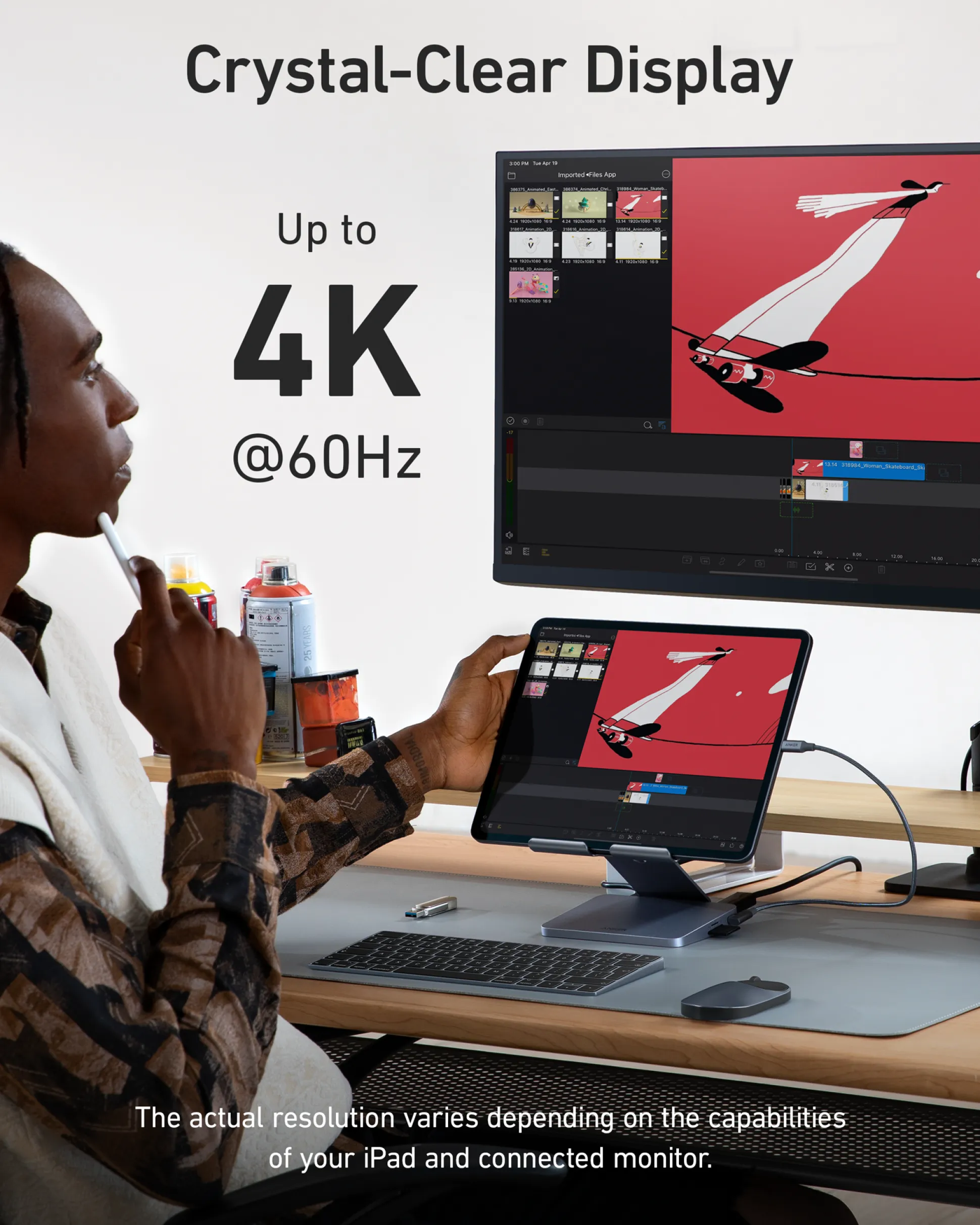 Anker 551 USB-C Hub (8-in-1, Tablet Stand)