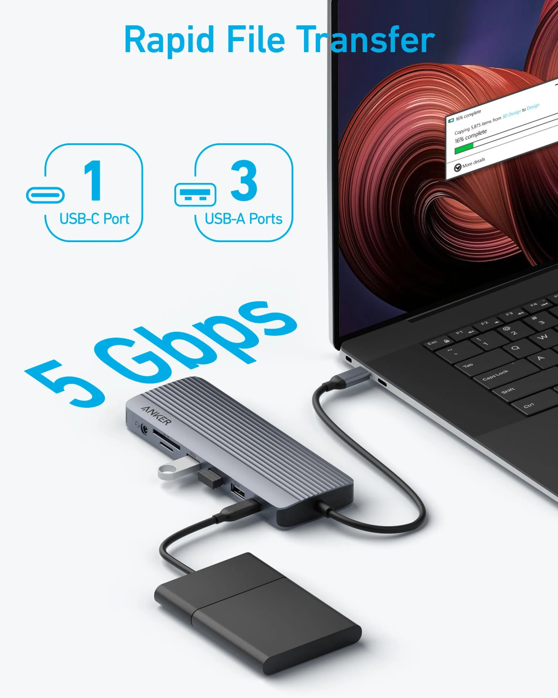 Anker USB-C Hub (14-in-1, Triple Display)