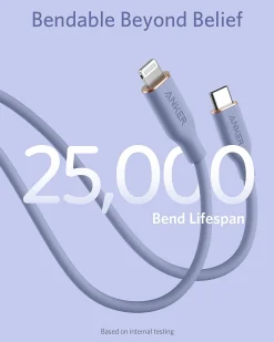 Anker 641 USB-C to Lightning Cable (Flow, 3 ft Silicone)