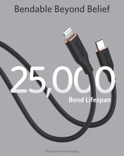 Anker 641 USB-C to Lightning Cable (Flow, 3 ft Silicone)