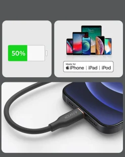 Anker 641 USB-C to Lightning Cable (Flow, 3 ft Silicone)