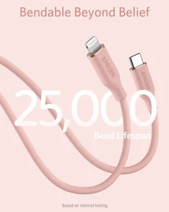 Anker 641 USB-C to Lightning Cable (Flow, 3 ft Silicone)
