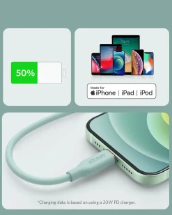 Anker 641 USB-C to Lightning Cable (Flow, 3 ft Silicone)