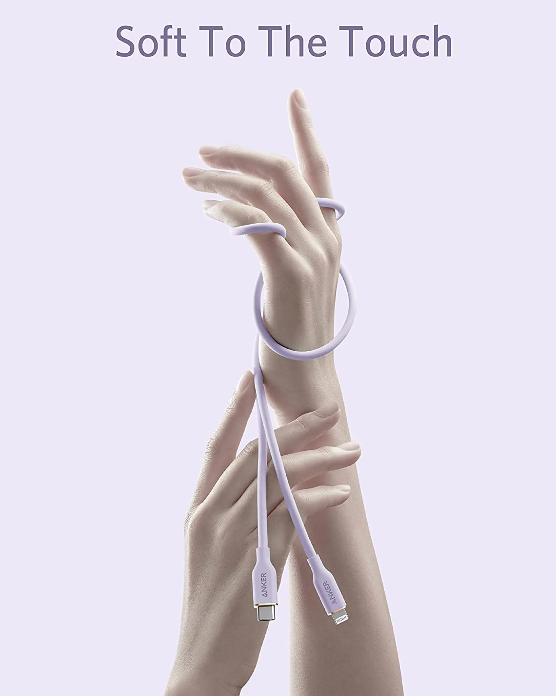 Anker 641 USB-C to Lightning Cable (Flow, 3ft Silicone)