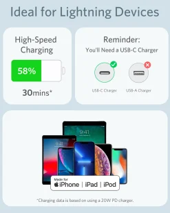 Anker 641 USB-C to Lightning Cable (Flow, Silicone)