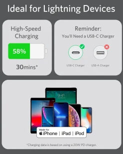 Anker 641 USB-C to Lightning Cable (Flow, Silicone)
