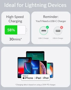 Anker 641 USB-C to Lightning Cable (Flow, Silicone)
