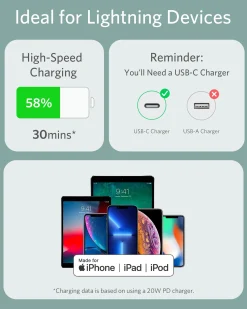 Anker 641 USB-C to Lightning Cable (Flow, Silicone)