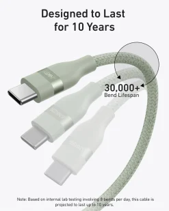 Anker USB-C to USB-C Cable (3 ft / 6 ft, 240W, Upcycled-Braided)